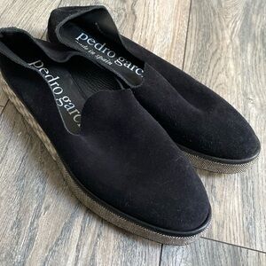 Pedro Garcia black suede letter shoes size 40